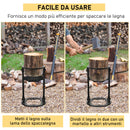 Spaccalegna Manuale a Cuneo Ø22x31 cm in Acciaio  Nero