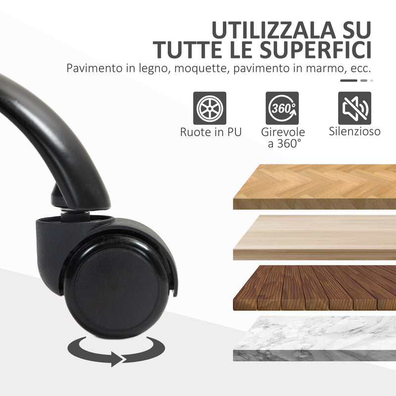 Sedia Poltrona Operativa Altezza Regolabile In Tessuto a Rete Nero   