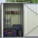 Casetta Box da Giardino 100x103x160cm in Acciaio Galvanizzato Grigio 