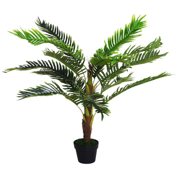 Pianta Artificiale Palma Cycas da Interno e Esterno H123 cm con Vaso Verde prezzo