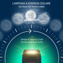 Lampada Solare da Giardino 20x20x68 cm con Illuminazione LED in Acciaio e Rattan PE Grigio  