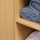 Mobiletto da Bagno 3 Ripiani e Armadietto 60x28x80 cm in Truciolato e Acciaio Legno e Nero