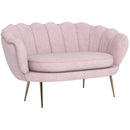 Divano 2 Posti 130x77x77 cm in Velluto Rosa  