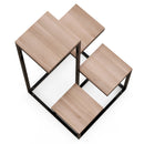 Scaffale per Piante a 4 Livelli 40x40x75,5 cm in Acciaio e Legno Marrone e Nero