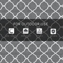 Tappeto per Esterno 182x274 cm Pieghevole e Reversibile  in Polipropilene Grigio e Bianco