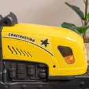 Trattore a Pedali per Bambini con Rimorchio e Accessori Giallo   