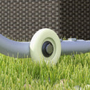 Pergola Gazebo  con Rotelle Copertura Anti-UV 3x3m Telaio in Acciaio Grigio