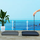 Base per Ombrellone a Sbalzo 95x95x117 cm Riempibile con Acqua o Sabbia in HDPE Nero  