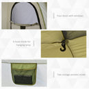 Tenda da Campeggio 2 Posti Pop Up 240x240x199 cm con Porta a Cerniera e 3 Finestre Verde