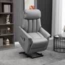 Poltrona Alzapersona Elettrica 80x94x104 cm in Similpelle Grigio