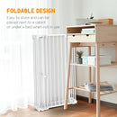 Cancelletto di Sicurezza per Animali Domestici 123x102x100 cm in Acciaio e Plastica Bianco