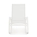 Sedia a Dondolo da Giardino 60x100x95 cm in acciaio Telma bianco