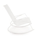 Sedia a Dondolo da Giardino 60x100x95 cm in acciaio Telma bianco