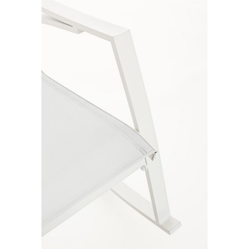 Sedia a Dondolo da Giardino 60x100x95 cm in acciaio Telma bianco