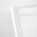 Set Salotto da Giardino Divano 2 Poltrone e Tavolino in acciaio Ecosteel bianco