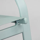 Set Salotto da Giardino Divano 2 Poltrone e Tavolino in acciaio Ecosteel blu