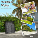 Lettino da Giardino Pieghevole e Reclinabile con Tasca Laterale 68x189x30 cm  Nero e Grigio