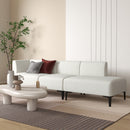 Divano 3 Posti Modulabile 250x75x70 cm in Tessuto Crema