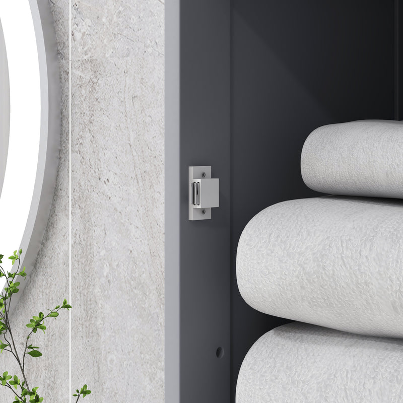 Mobile a Colonna da Bagno 40x27x171,5cm in MDF Grigio  