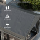 Gazebo per Auto e Feste con Altezza Regolabile 4 Porte e 4 Finestre 6x3m  Grigio Scuro