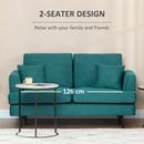 Divano 2 Posti 160x87x87 cm  in Tessuto  Verde