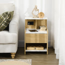 Comodino Moderno1 Cassetto 40x40x60 cm con 2 Prese USB Color Legno