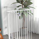 Cancelletto di Sicurezza per Animali Domestici 123x102x100 cm in Acciaio e Plastica Bianco