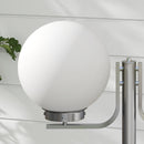 Lampione da Giardino con Paralumi a forma Sferica 63x25x210 cm in Acciaio Inox e Acrilico Argento