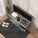 Panca Scarpiera Salvaspazioni con Vani a Giorno e a Scomparsa 80x30x45 cm Nero e Grigio  