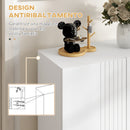 Mobile Scarpiera per 15-20 Paia di Scarpe 72x31,5x95 cm Ripiani Regolabili e Chiusura Ammortizzata Bianco