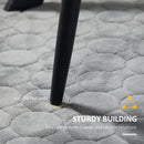 Set 2 Sedie Imbottite 43x58x90 cm in Tessuto Marrone Chiaro