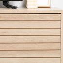 Mobile TV max 60" con 4 Ripiani e Armadietto a 2 Livelli 140x40x55,3 cm in MDF e  Acciaio