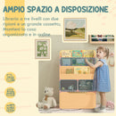 Libreria per Bambini con Ripiani Mensole e Cassetto 60x29,9x90 cm in MDF Rosa 