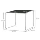 Pergola Gazebo  con Rotelle Copertura Anti-UV 3x3m Telaio in Acciaio Grigio