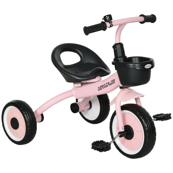 Triciclo per Bambini 70,5x50x58 cm con Seduta Regolabile e Campanello Rosa acquista