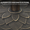 Base per Ombrellone Ø46x34 cm da 12 kg in Resina Metallo e Cemento Bronzo    