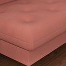 Divano Letto 3 Posti 185x85x84 cm in Tessuto Effetto Lino Arancione