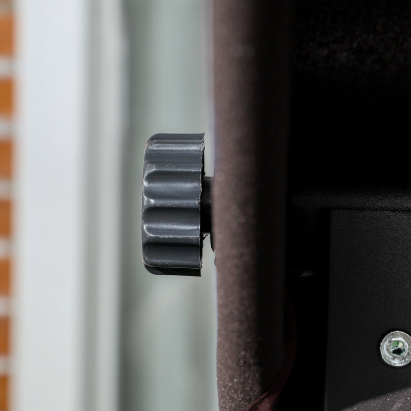 Dondolo da Giardino 3 Posti 198x118x168 cm Sedute Separate con Chaise Longue Marrone   