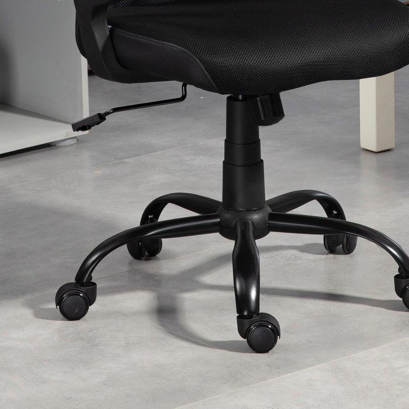 Sedia Poltrona Operativa Altezza Regolabile In Tessuto a Rete Nero   