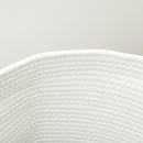 Cesto Portabiancheria Pieghevole con Manici 36L Ø38x45 cm in Cotone Naturale Bianco Crema 