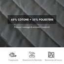 Amaca da Giardino Portatile 368x93x110 cm con Cuscino Integrato Grigio Scuro   