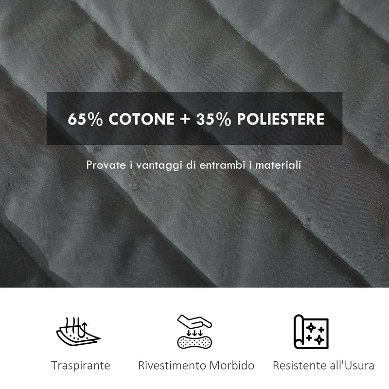 Amaca da Giardino Portatile 368x93x110 cm con Cuscino Integrato Grigio Scuro   