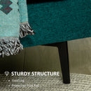 Poltrona Imbottita 96x87x87 cm Gambe in Acciaio in Tessuto Verde