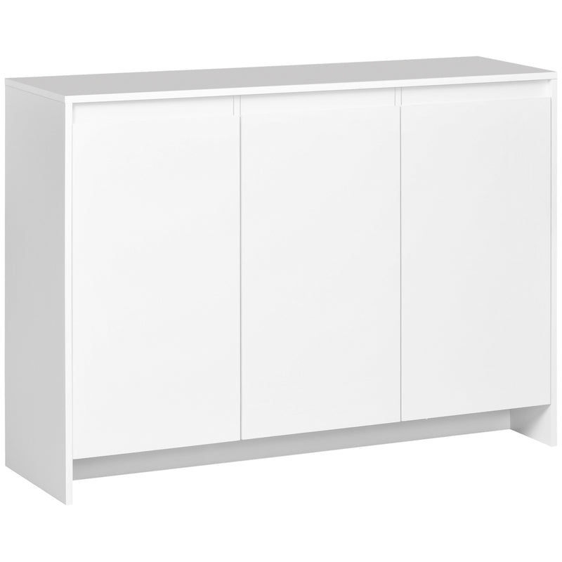Credenza 12 Ripiani Interni 120x35x85 cm in Truciolato Bianco