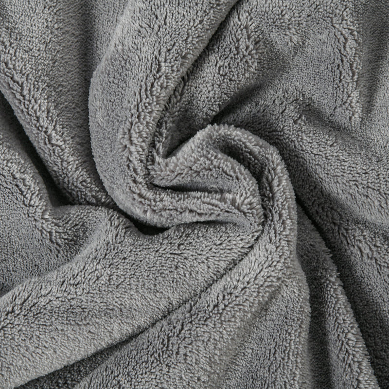 Coperta Plaid Dubleface 203x152x0,5 cm in Flanella 220 GSM e Sherpa 260 GSM Grigio