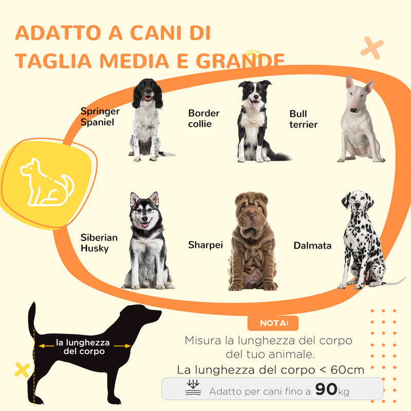 Casetta per Cani Taglia Media e Grande 90x58x65 cm con 2 Porte Bloccabili Rovere   