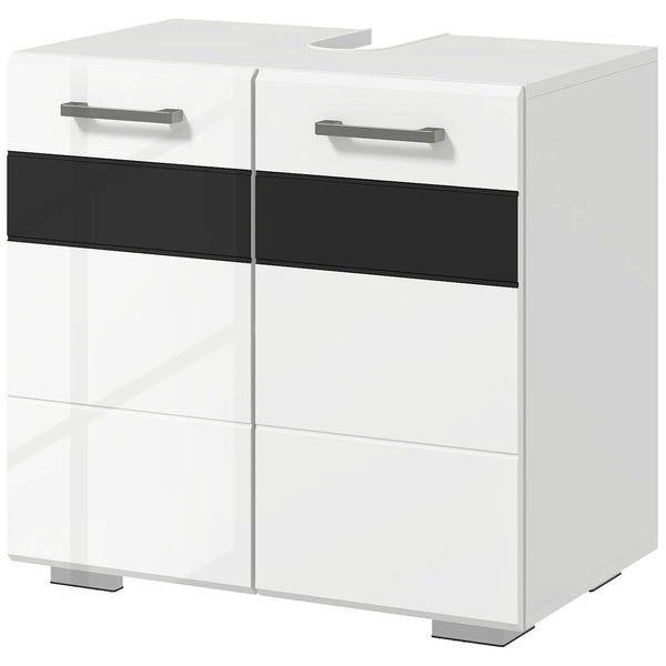 acquista Mobile Sotto Lavabo Bagno 2 Ante 60x36,5x56 cm in MDF Bianco