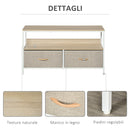 Mobile TV da 47"" con Cassetti in Tessuto 98x29x56cm Colore Legno  