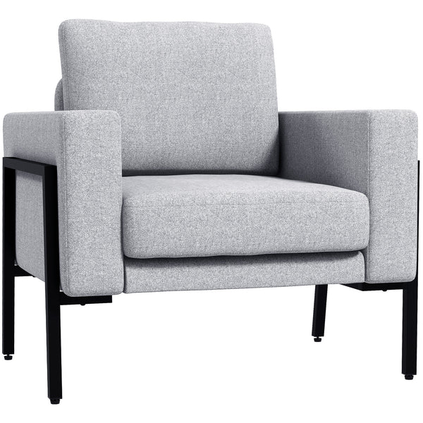 sconto Poltrona Imbottita 82x70x83,5 cm in Poliestere Grigio Chiaro