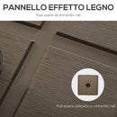 Base per Ombrellone 49x49x36,5 cm Riempibile con Maniglia in HDPE e Acciaio Marrone   